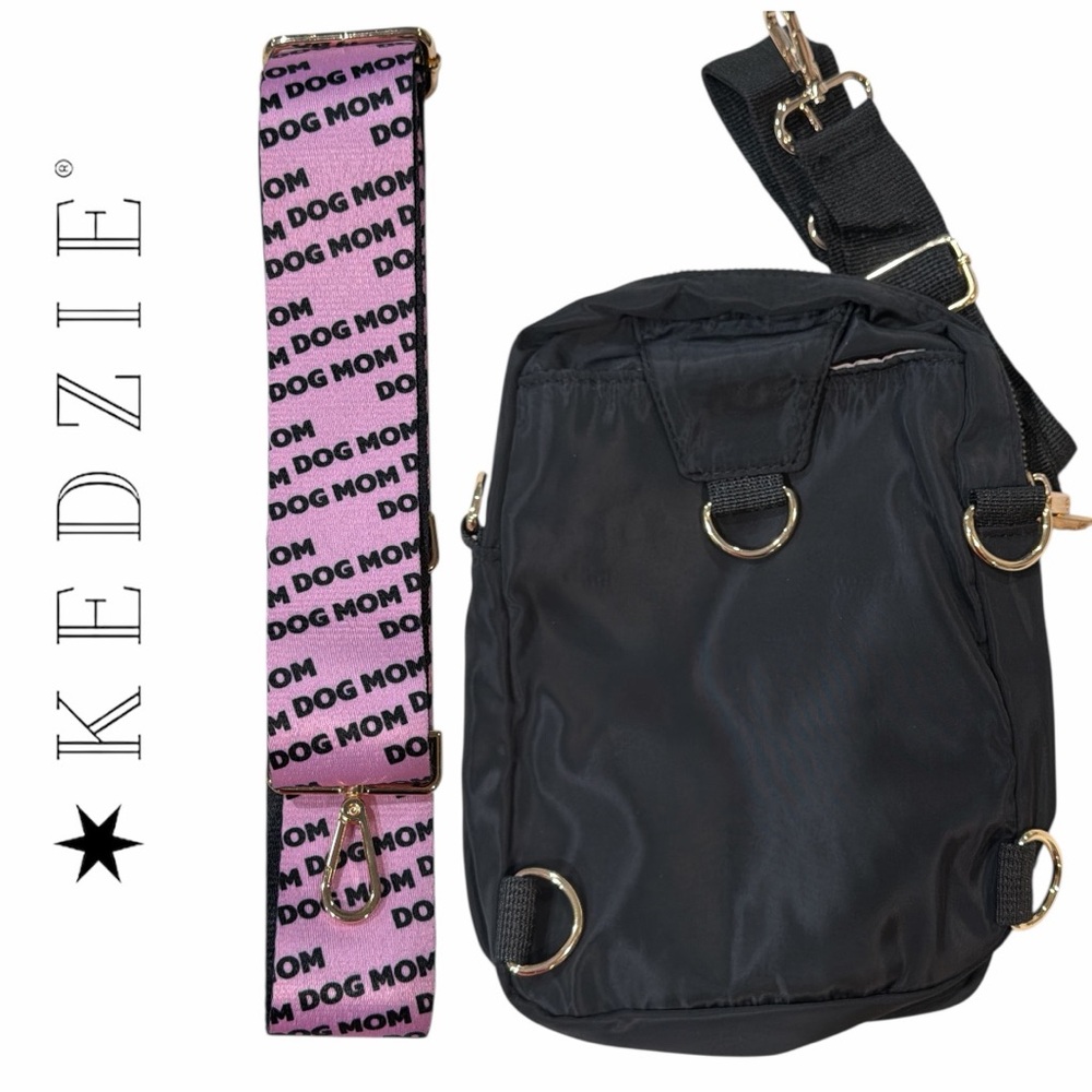Kedzie‎ Black Nylon Round Trip Convertible Sling and Crossbody - Picture 2 of 3